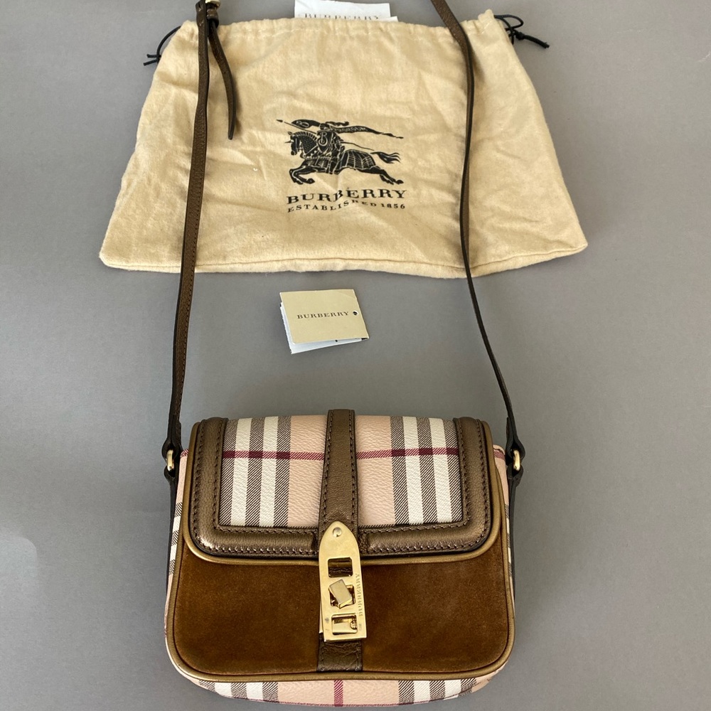 Burberry Check Berkeley Mini Crossbody Bag NWT